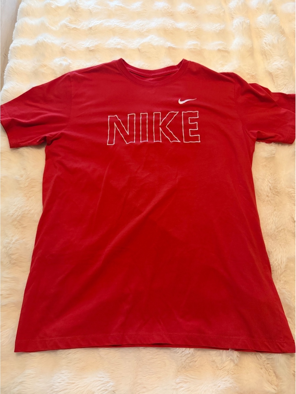Nike The Nike Tee Red Embroidered Logo T-Shirt XL